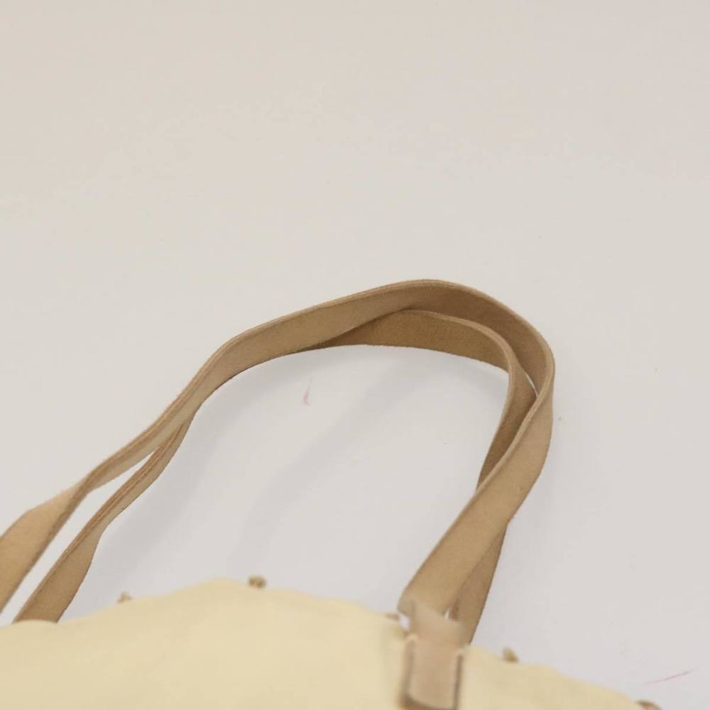 PRADA Tote Bag Nylon Beige Auth cl759 - Picture 8 of 16